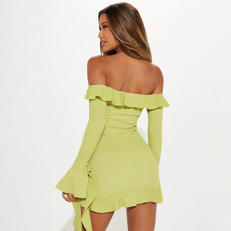 Alicia Off-Shoulder Ruffle Mini Dress