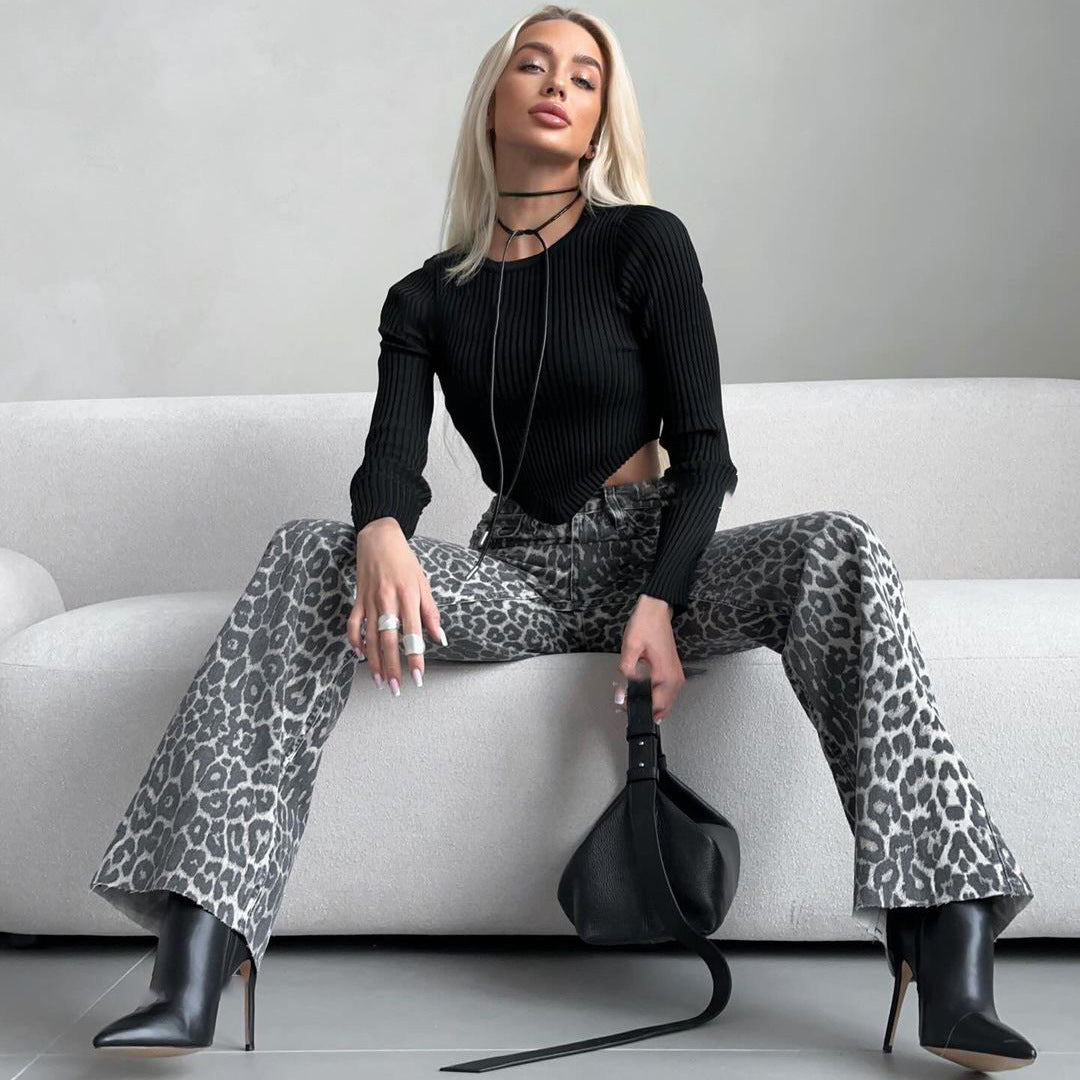 Antonella – Röhrenjeans mit Leopardenmuster