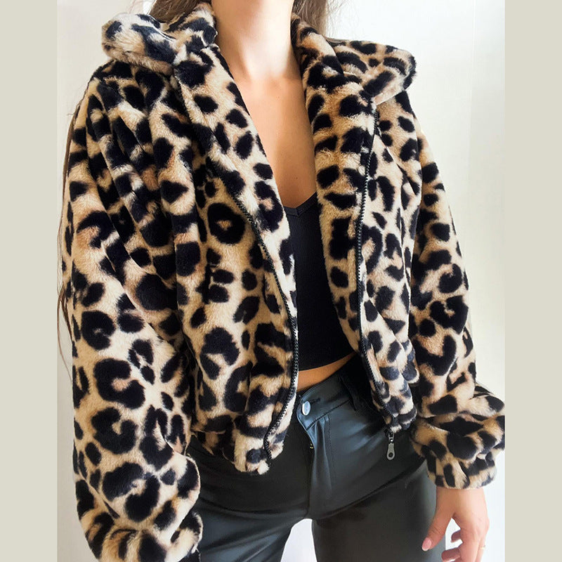 Avery Faux Fur Leopard Jacket