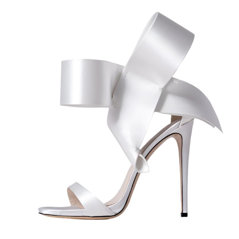 Isabella Satin Bow Stiletto Heels