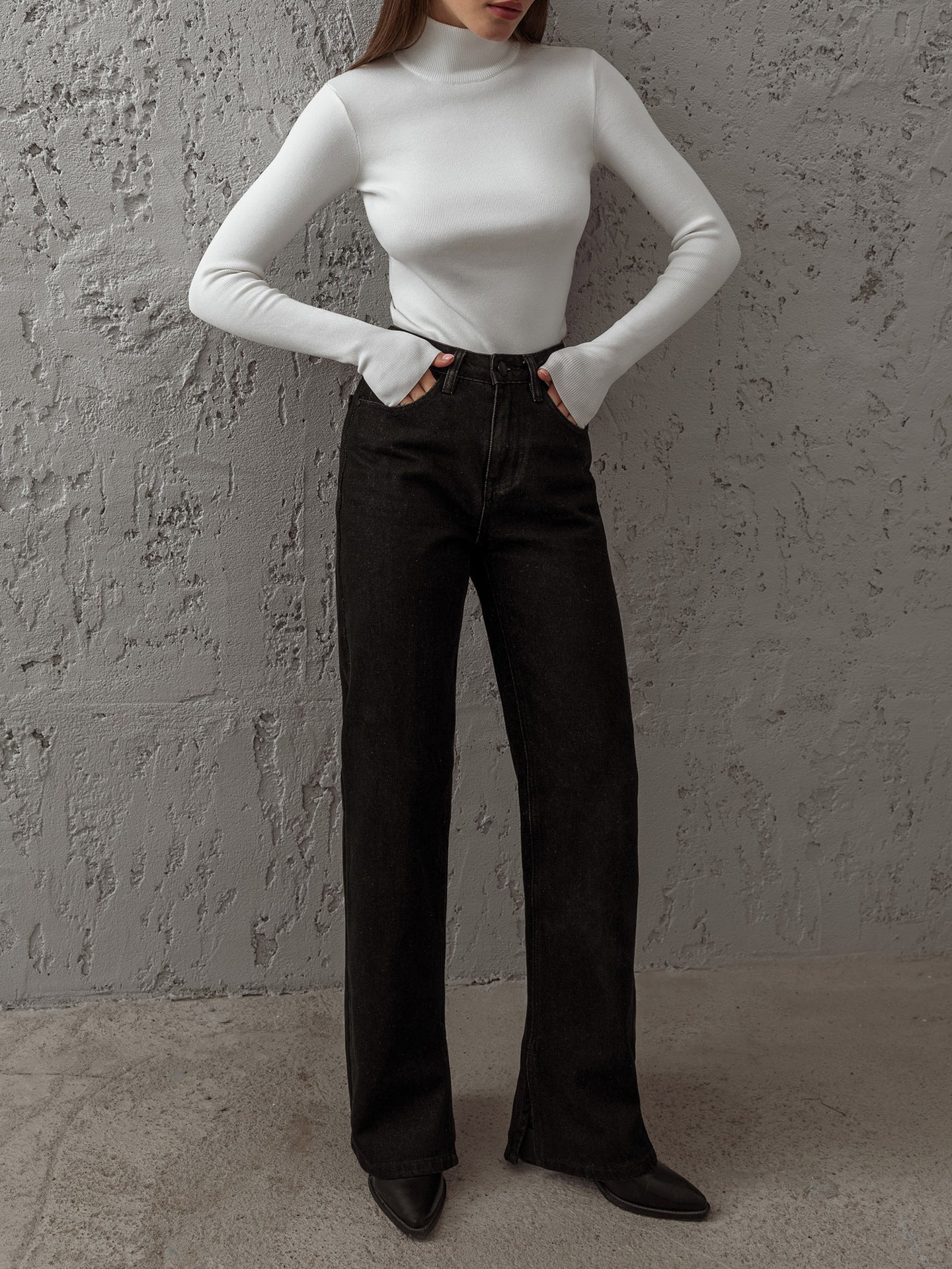 Luxe Ribbed Turtleneck Sweater