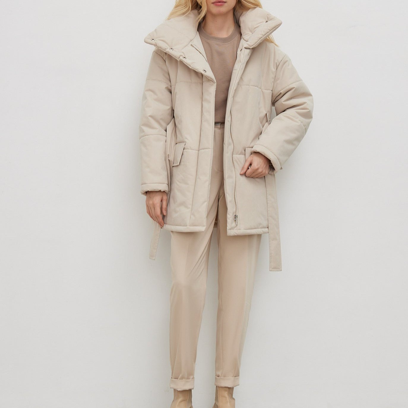 Celeste Belted Puffer Coat