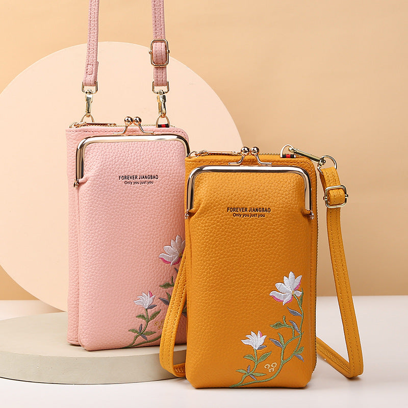 Ella Floral Embroidered Crossbody Bag