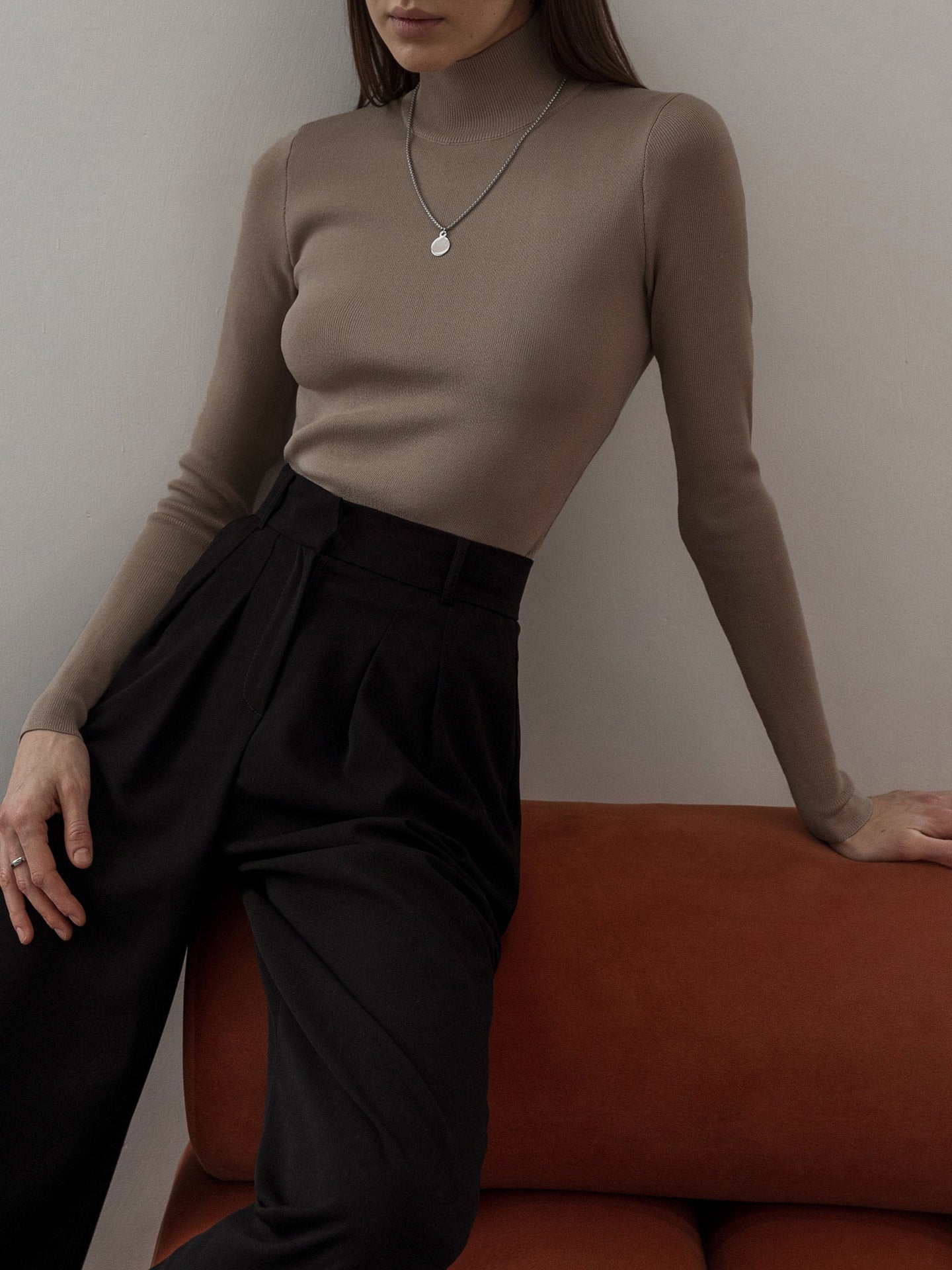 Luxe Ribbed Turtleneck Sweater