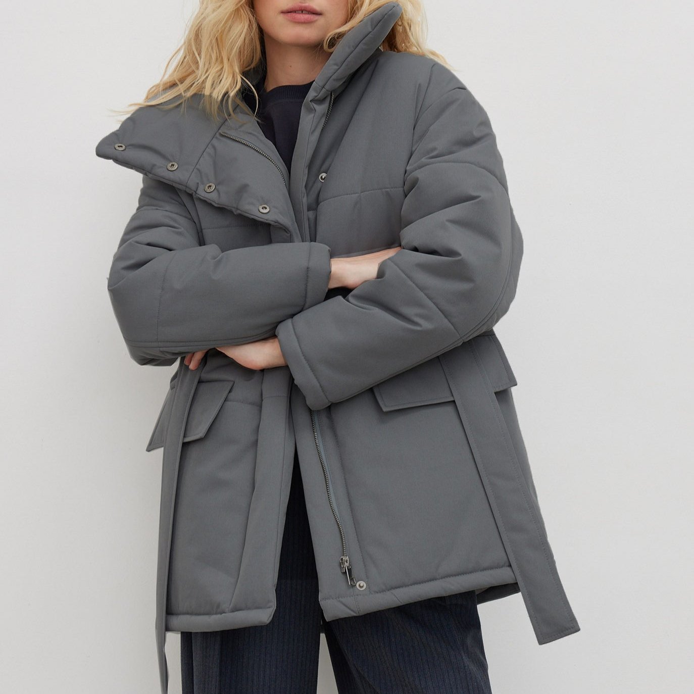 Celeste Belted Puffer Coat