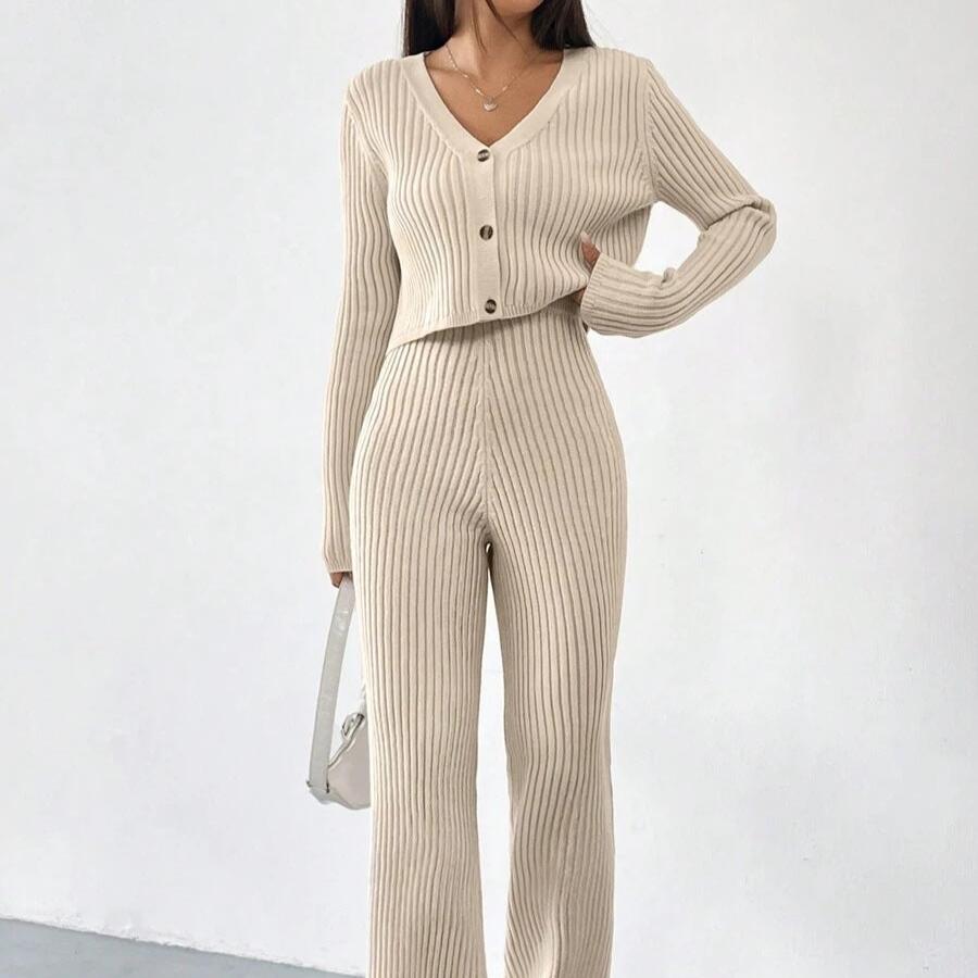 Chloe Ribbed Knit Two-Piece Set