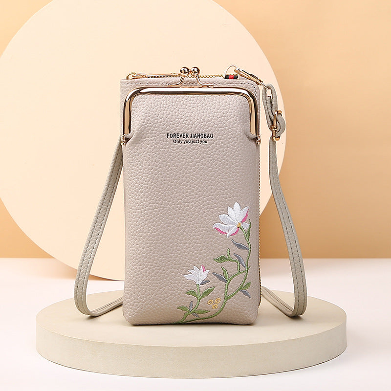 Ella Floral Broidered Crossbody Bag