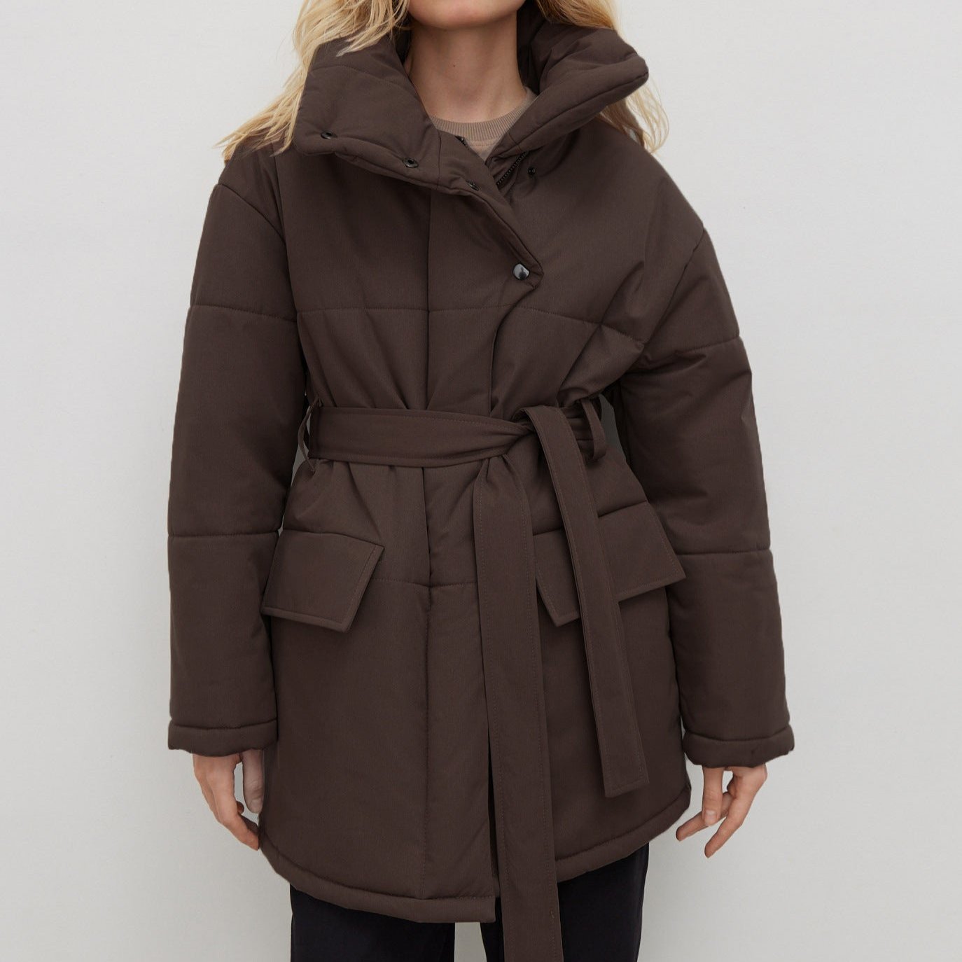 Celeste Belted Puffer Coat