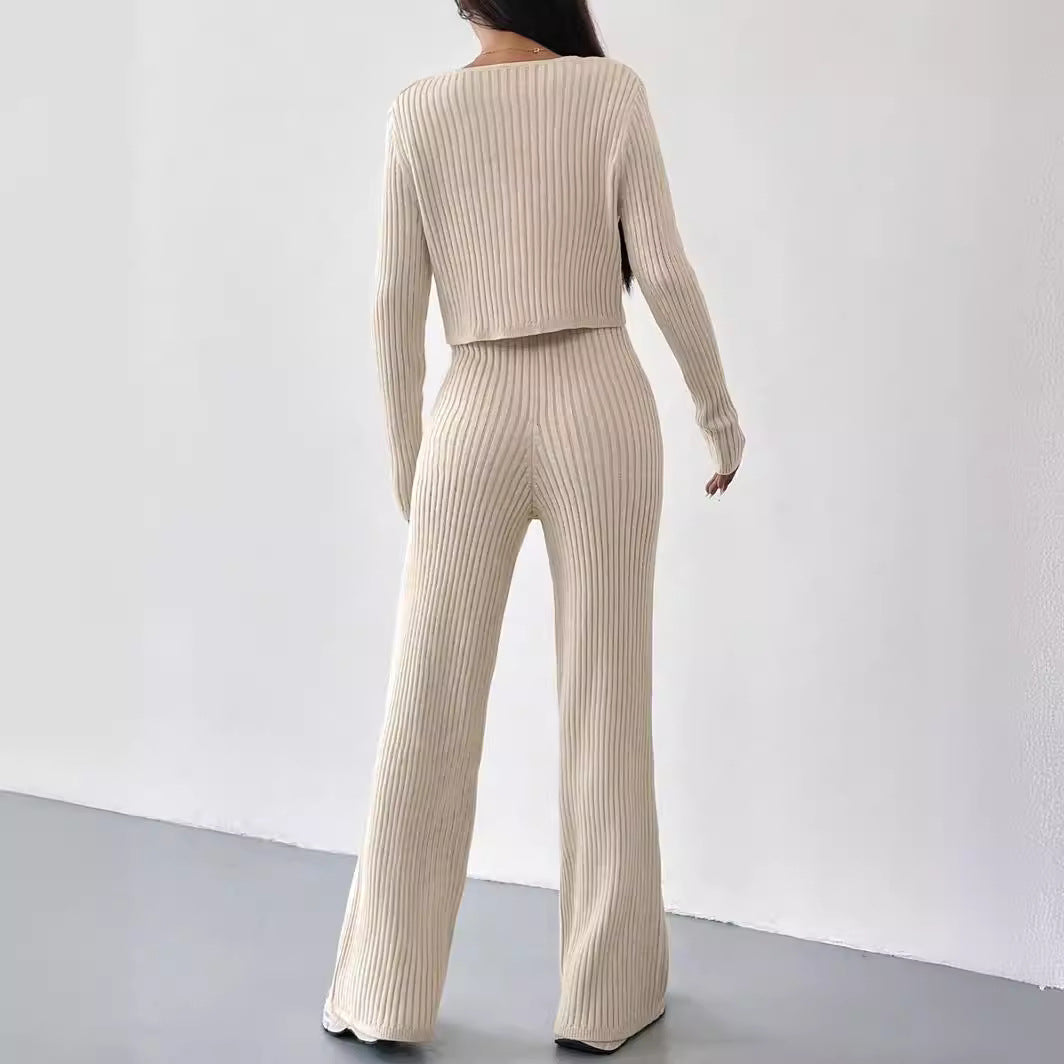 Chloe Ribbed Knit Two-Piece Set