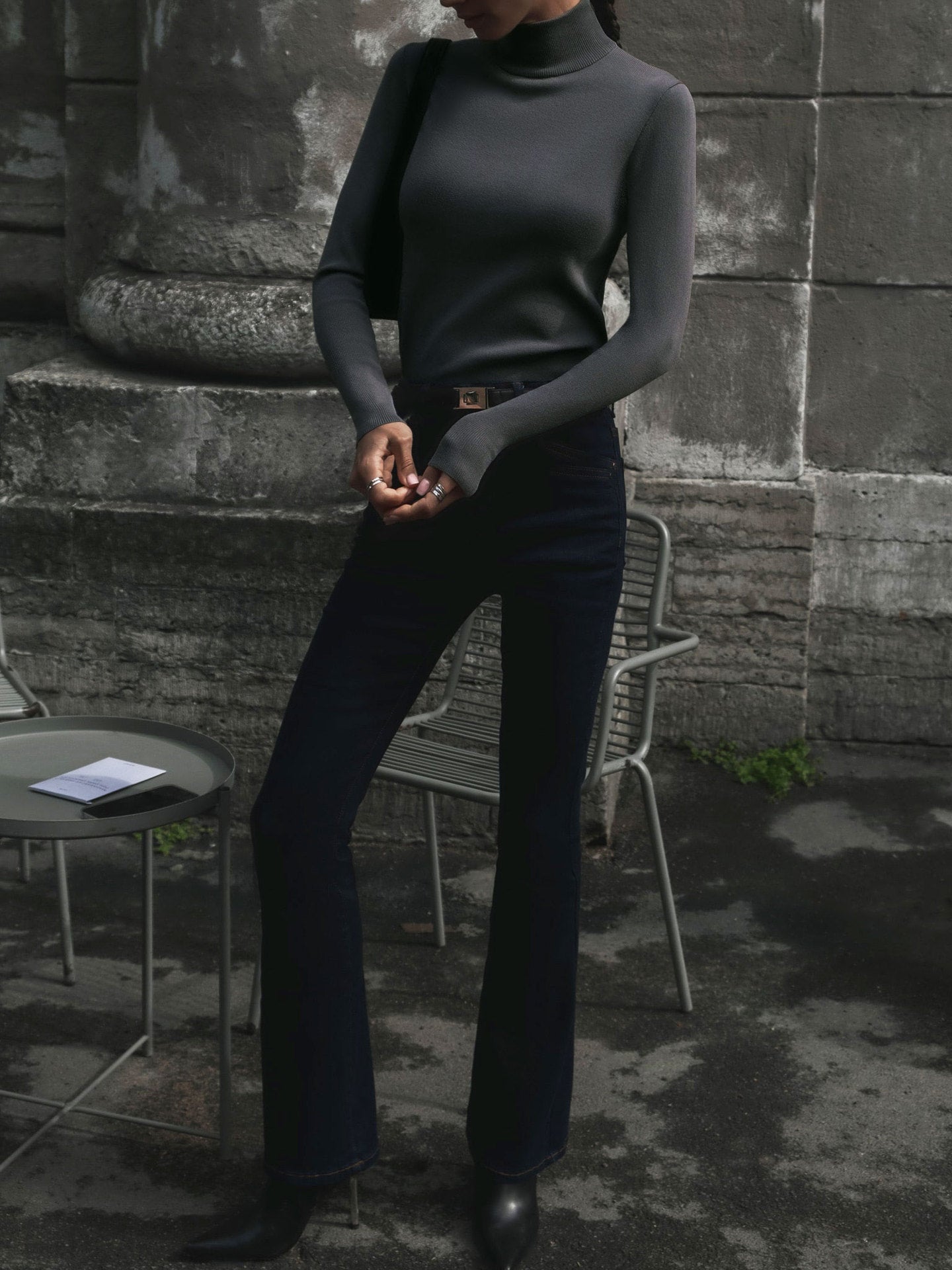 Luxe Ribbed Turtleneck Sweater