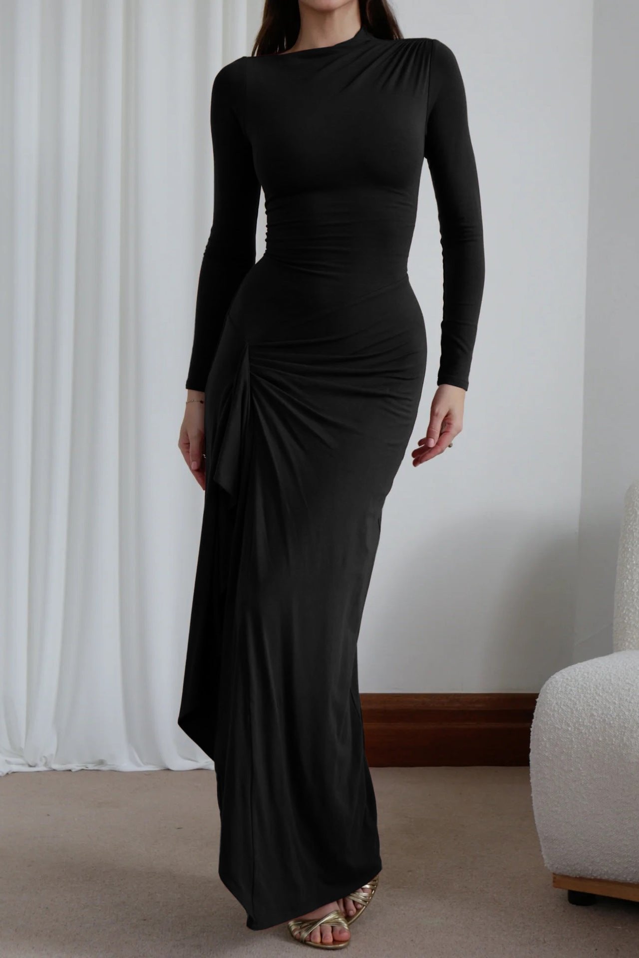 Isabella Draped Evening Gown