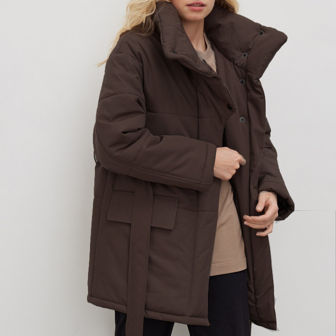 Celeste Belted Puffer Coat