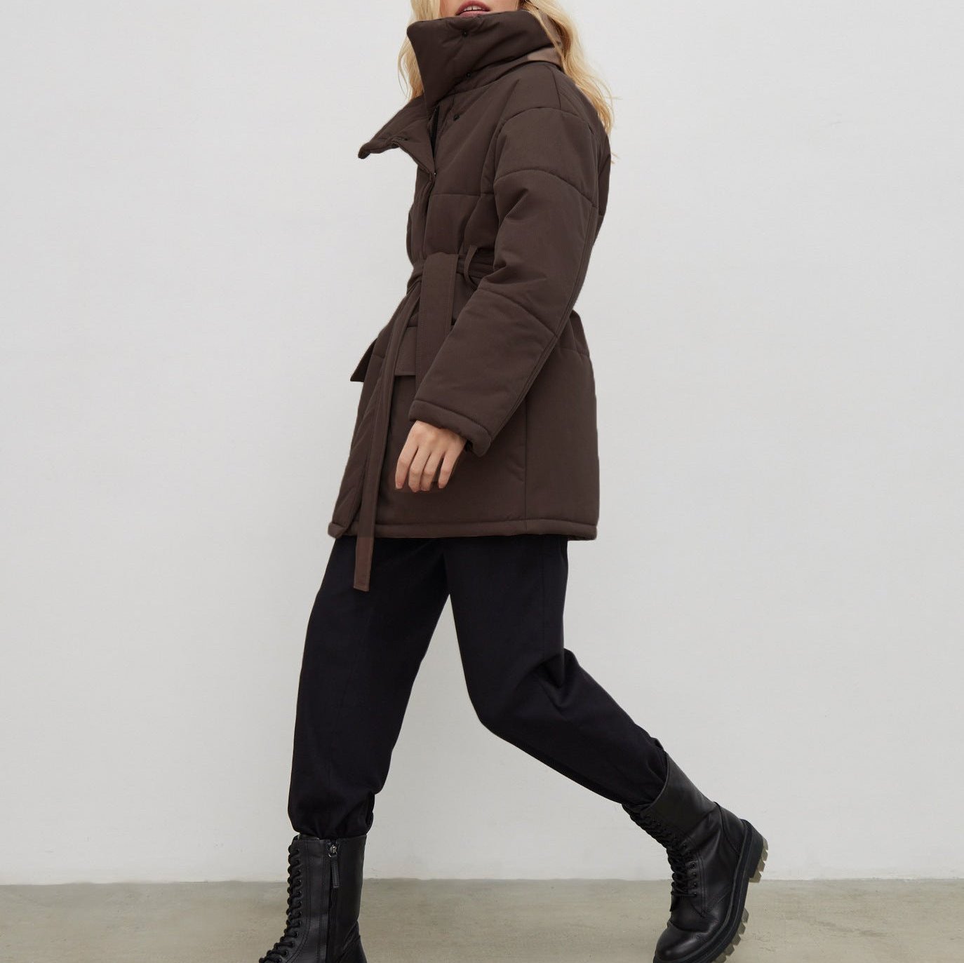 Celeste Belted Puffer Coat