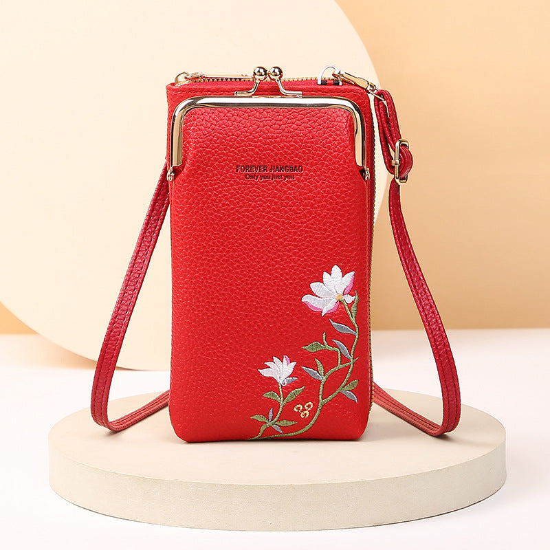 Ella Floral Embroidered Crossbody Bag