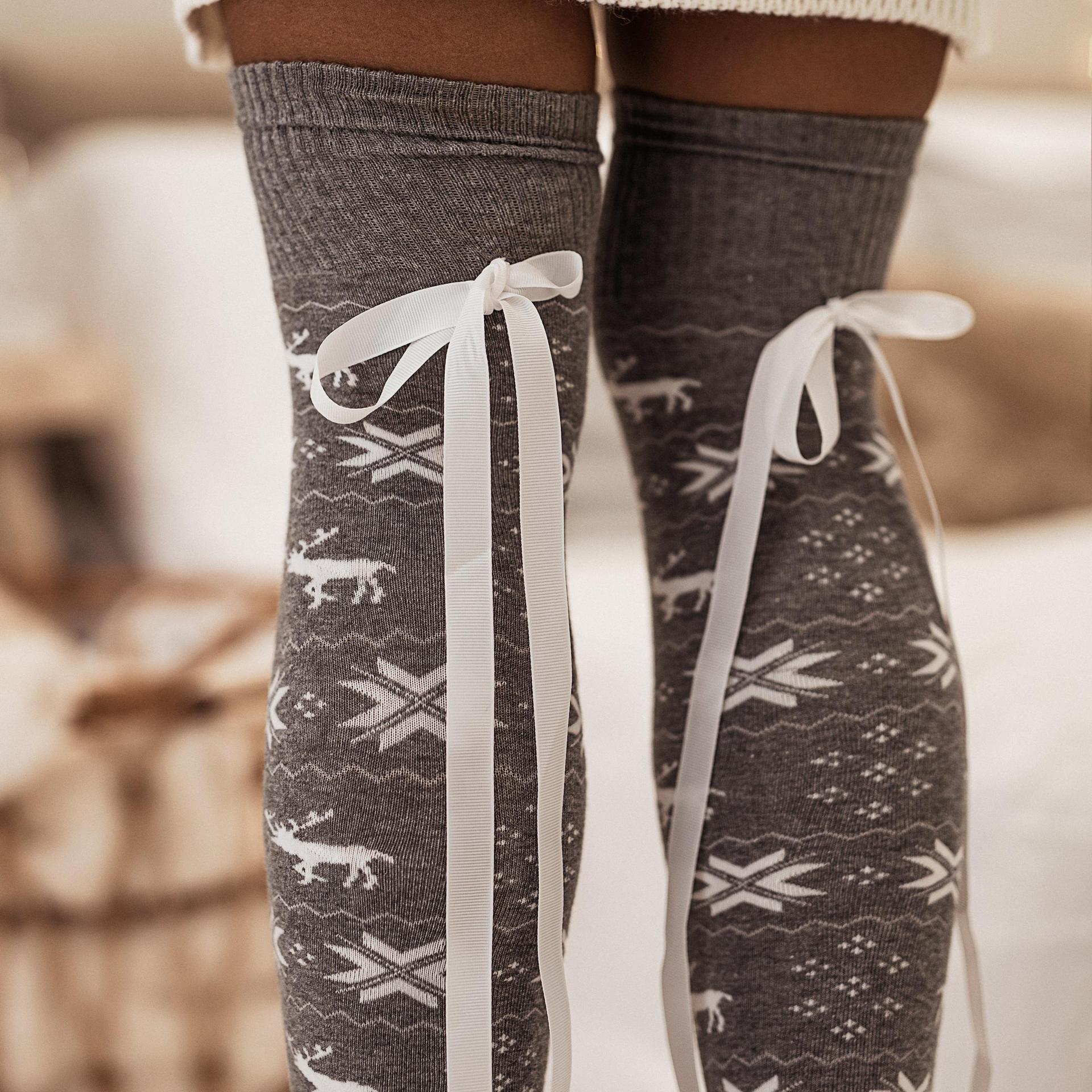 Emma Nordic Knit Over-the-Knee Socks