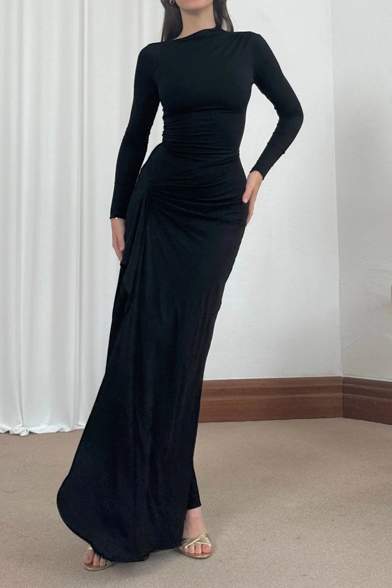 Isabella Draped Evening Gown