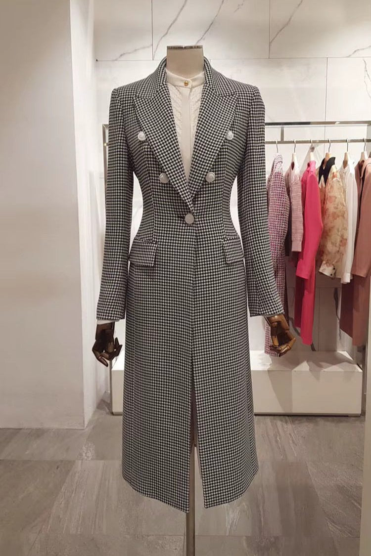 Victoria Tailored Houndstooth Coat