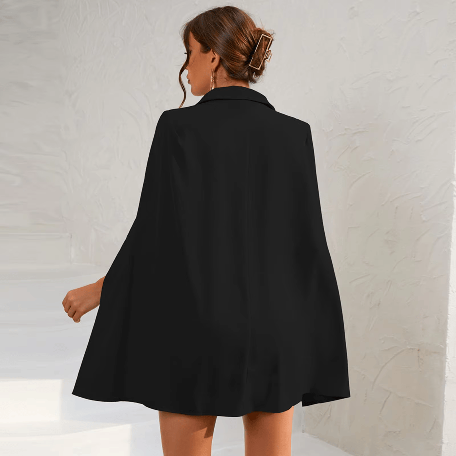 Regal Cape Blazer Dress