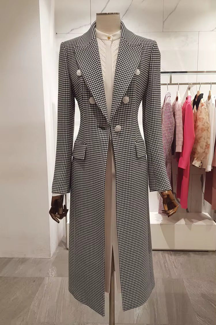 Victoria Tailored Houndstooth Coat