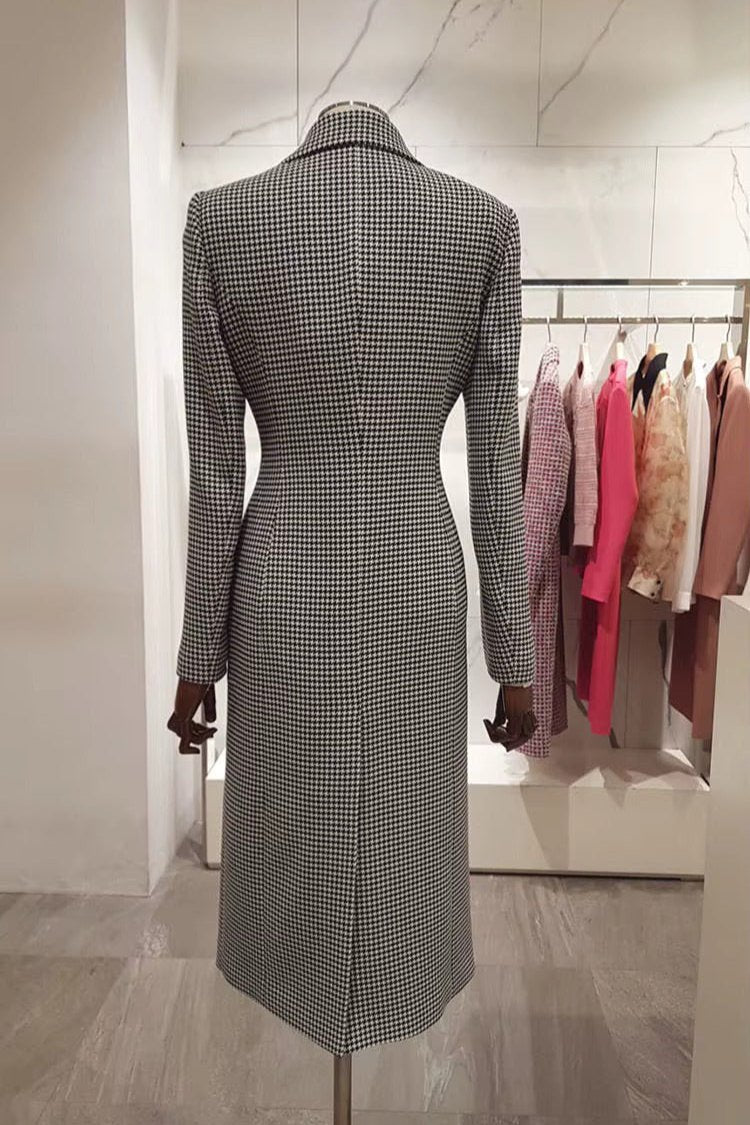 Victoria Tailored Houndstooth Coat