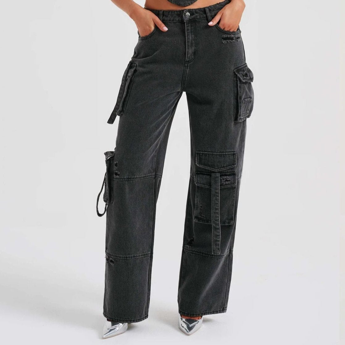 Emma High-Waisted Cargo Jeans