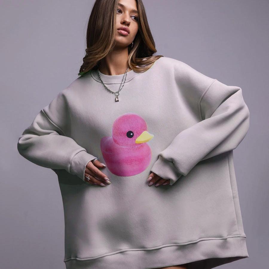 Lily Oversized Duck Print Sweatshirt