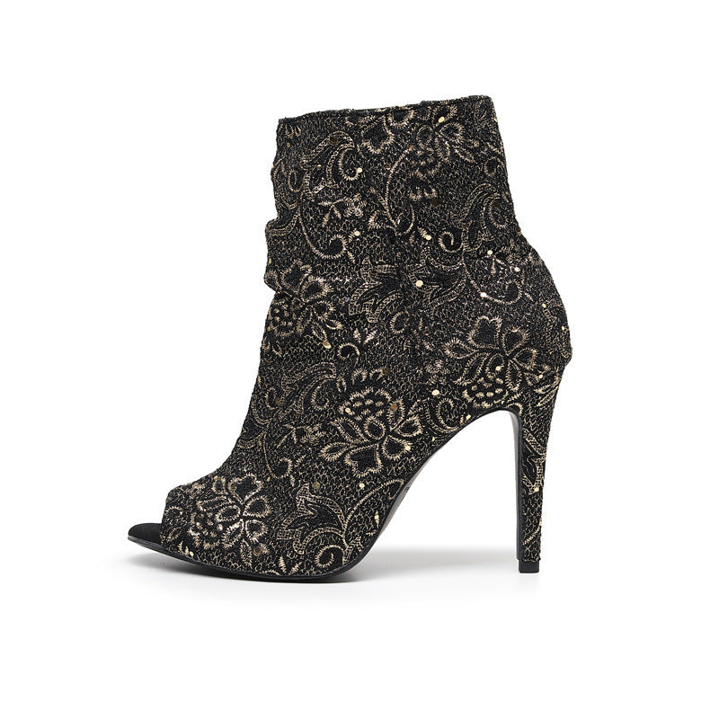 Madison Embellished Lace Ankle Boots