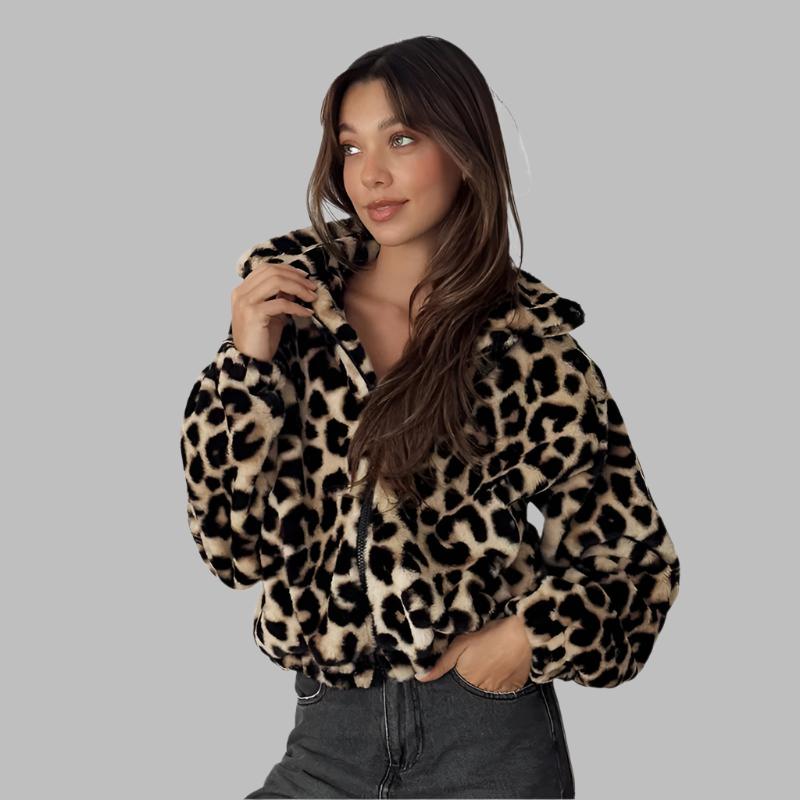 Avery Faux Fur Leopard Jacket