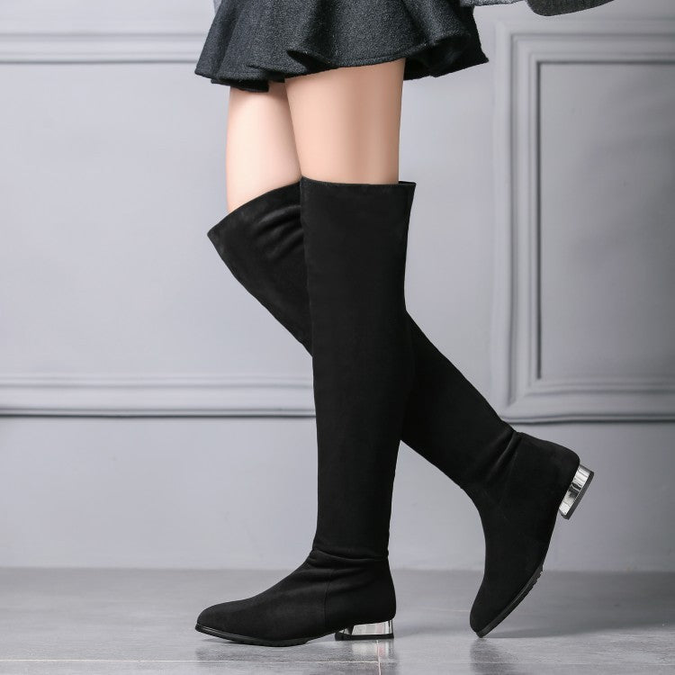 Elegant Over-the-Knee Stretch Boots