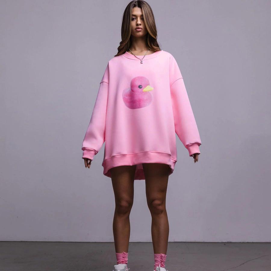 Lily Oversized Duck Print Sweatshirt