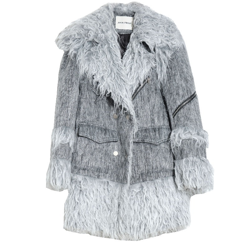 Amelia Faux Fur Accent Coat