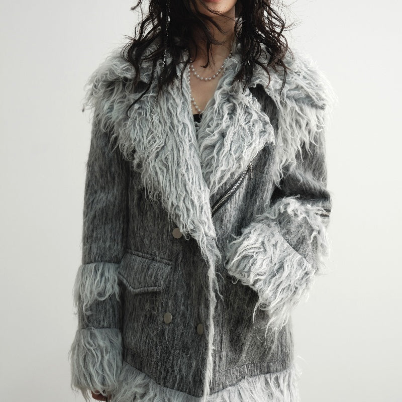 Amelia Faux Fur Accent Coat