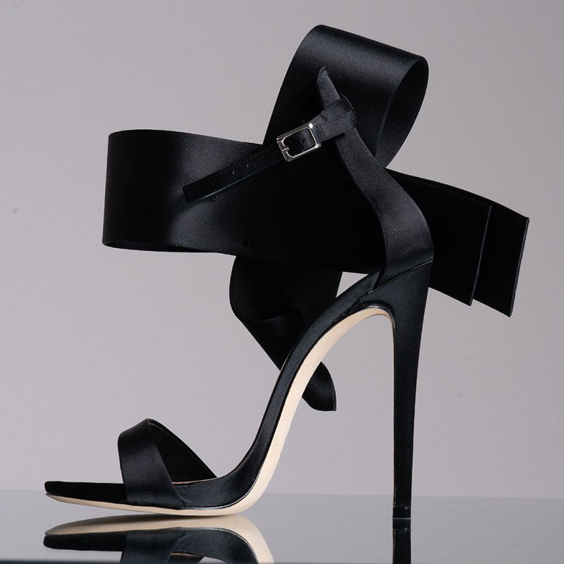 Isabella Satin Bow Stiletto Heels