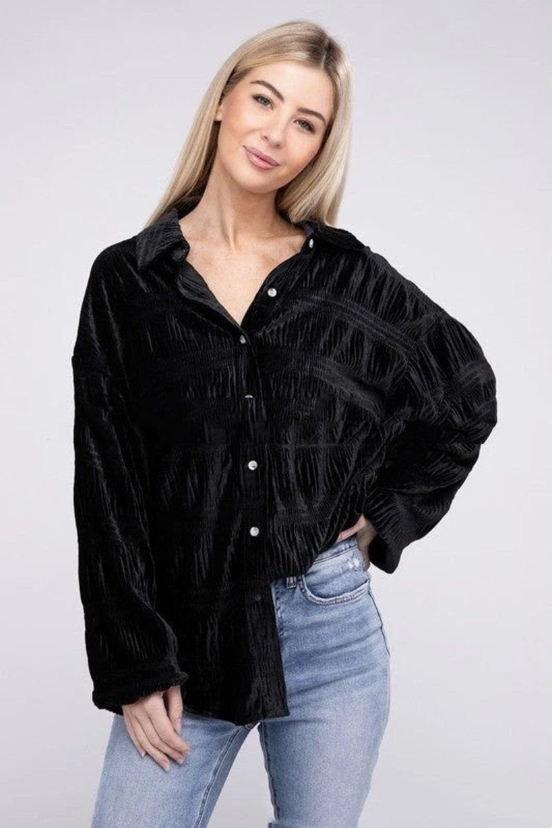 Olivia Crushed Velvet Shirt