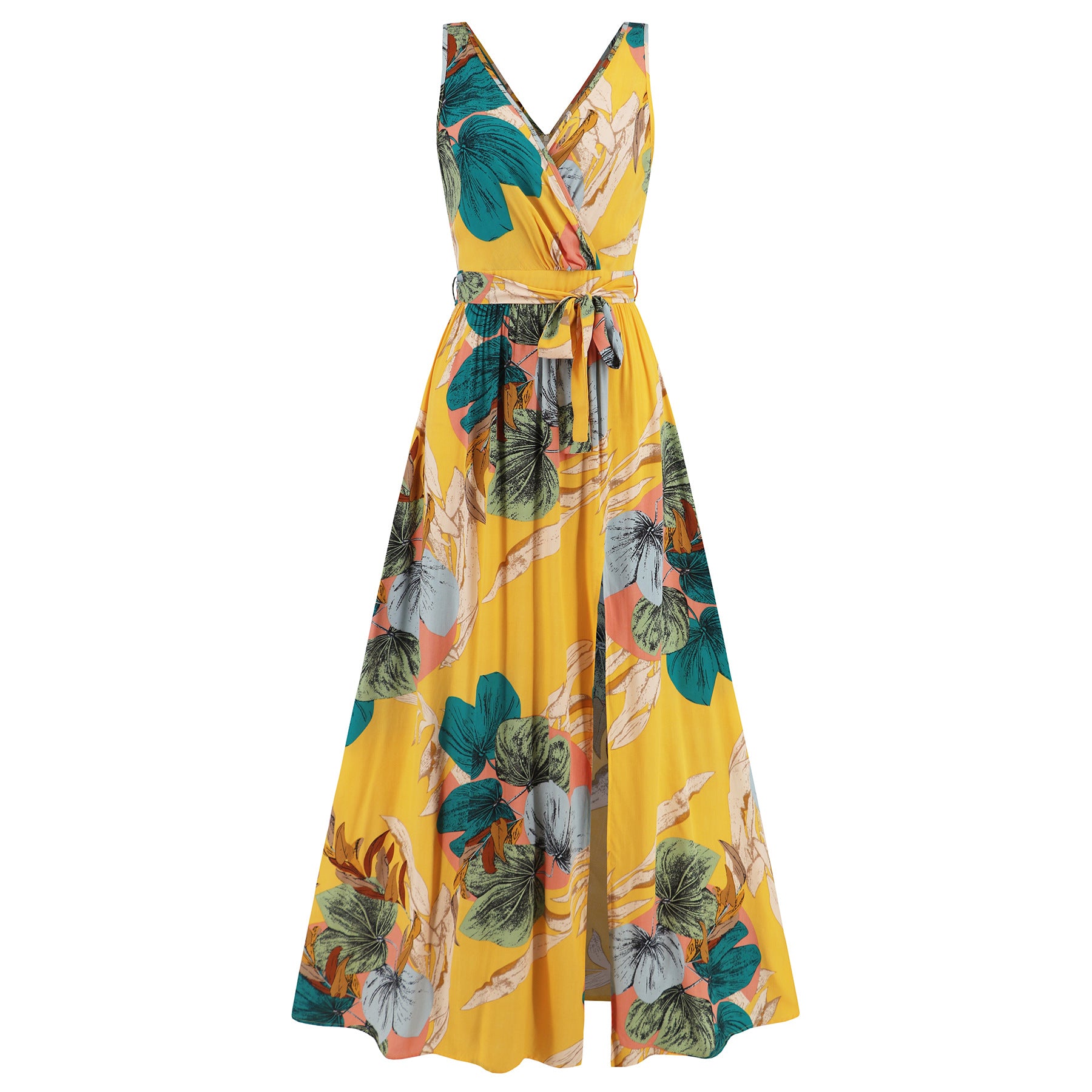 Blossom Elegance V-Neck Floral Dress