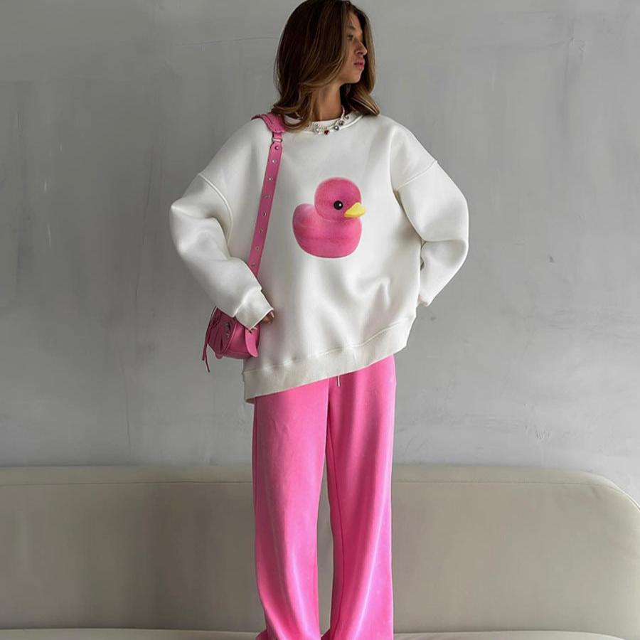 Lily Oversized Duck Print Sweatshirt