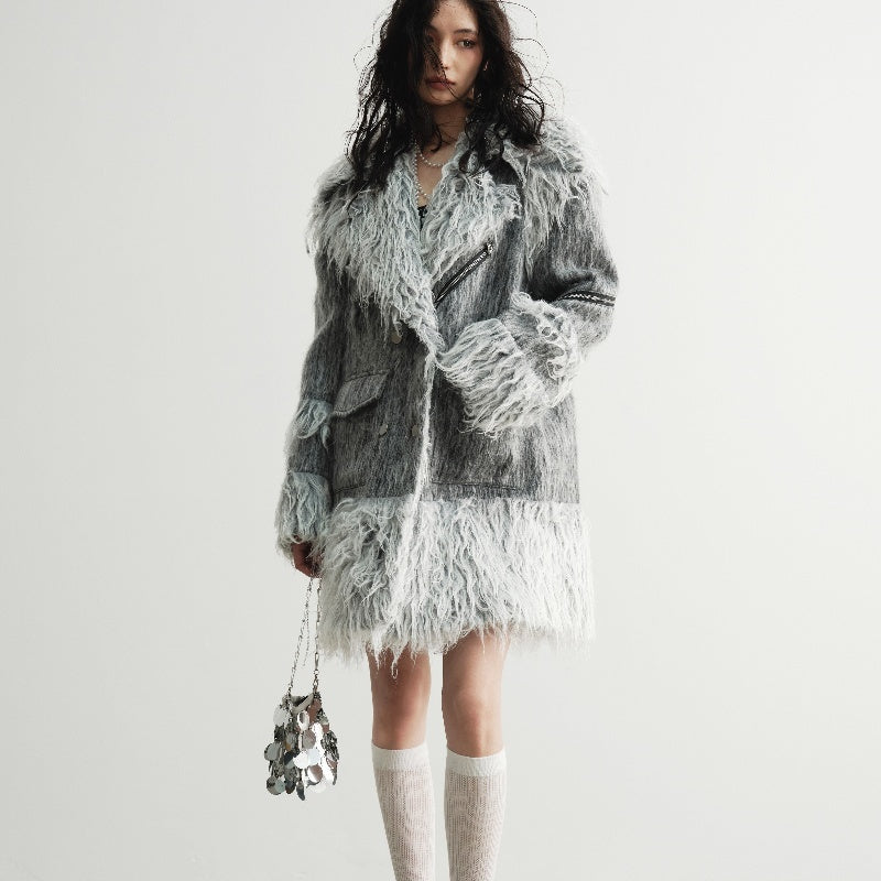 Amelia Faux Fur Accent Coat