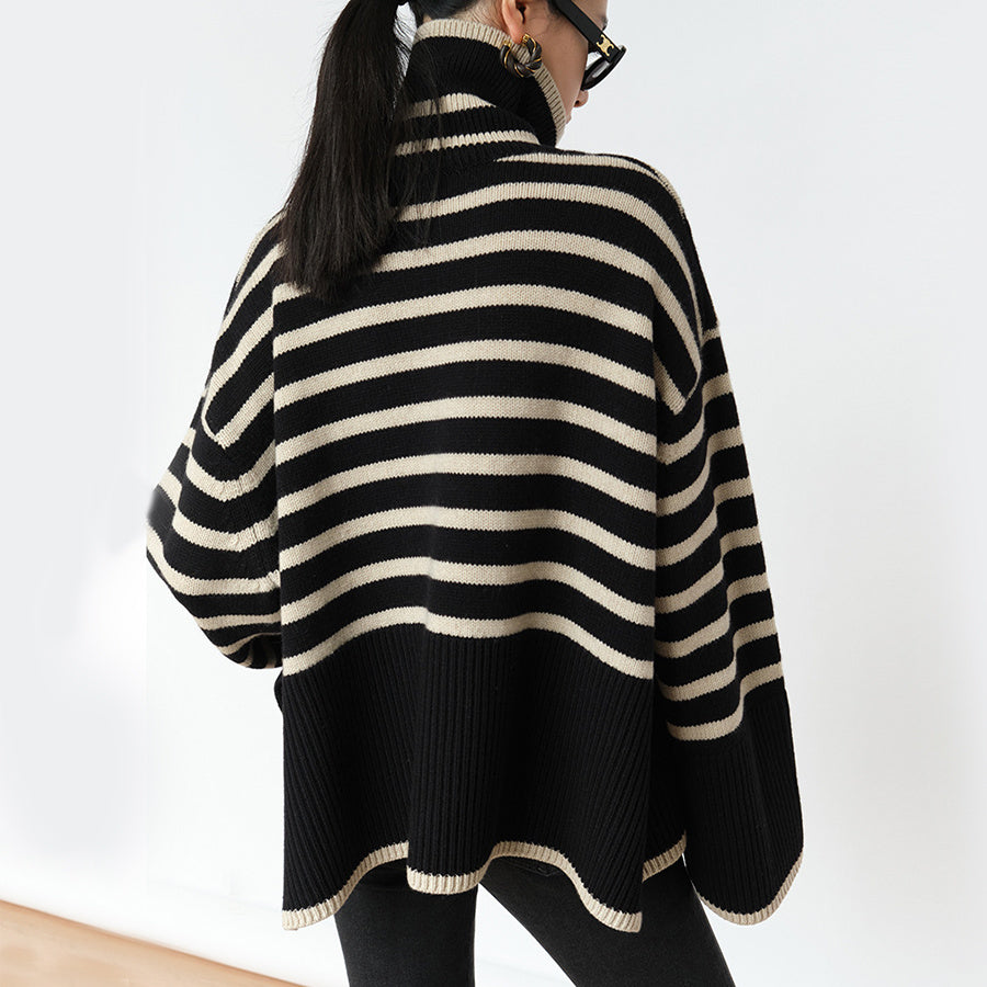 Chloe Striped Turtleneck Sweater