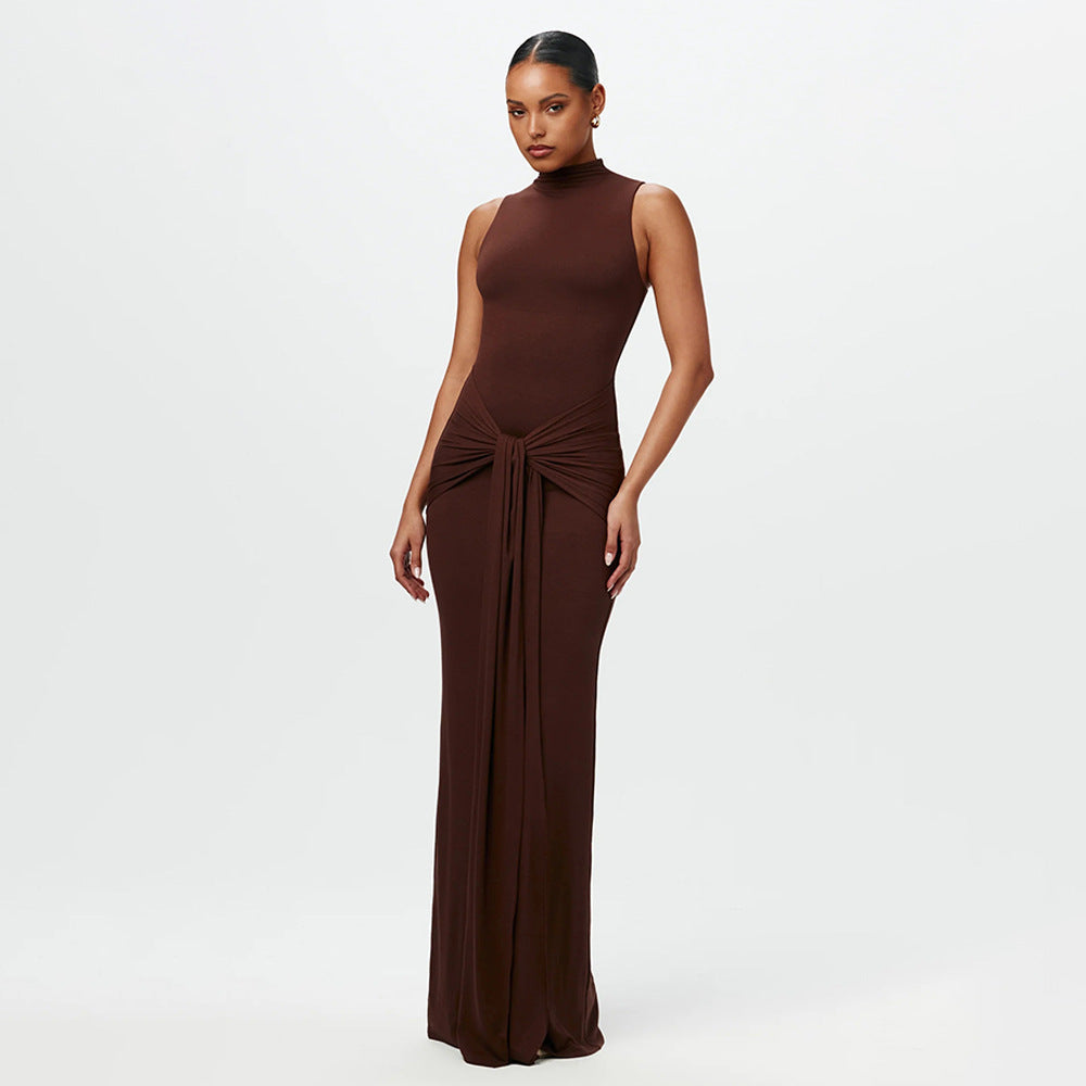 Olivia Knotted Waist Maxi Dress