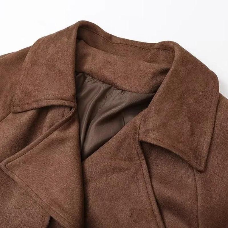 Charlotte Luxe Suede Trench Coat