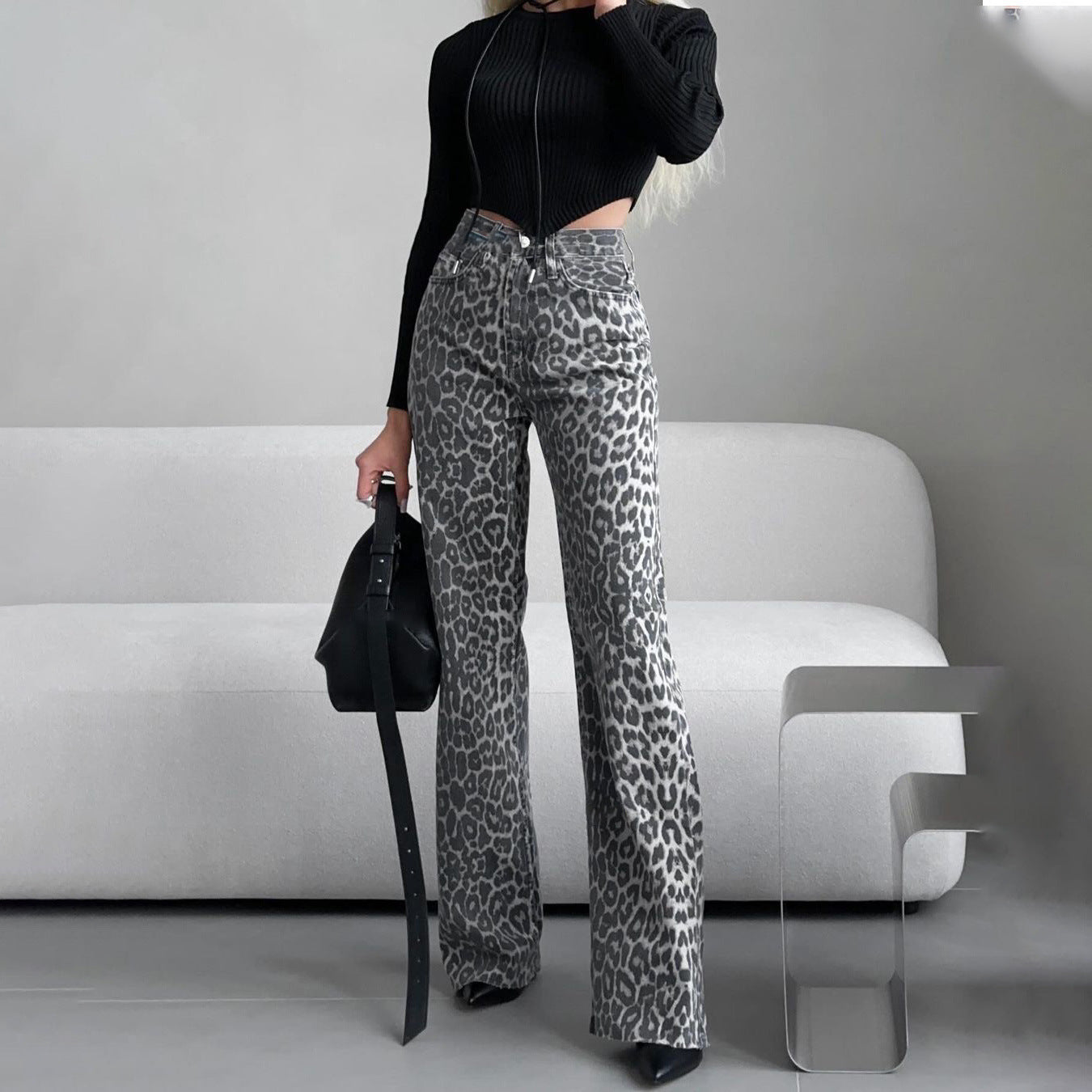 Antonella Leopard Print Skinny Jeans