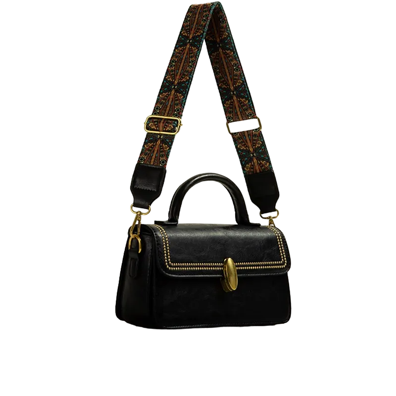 Bohemian Chic Leather Crossbody Bag