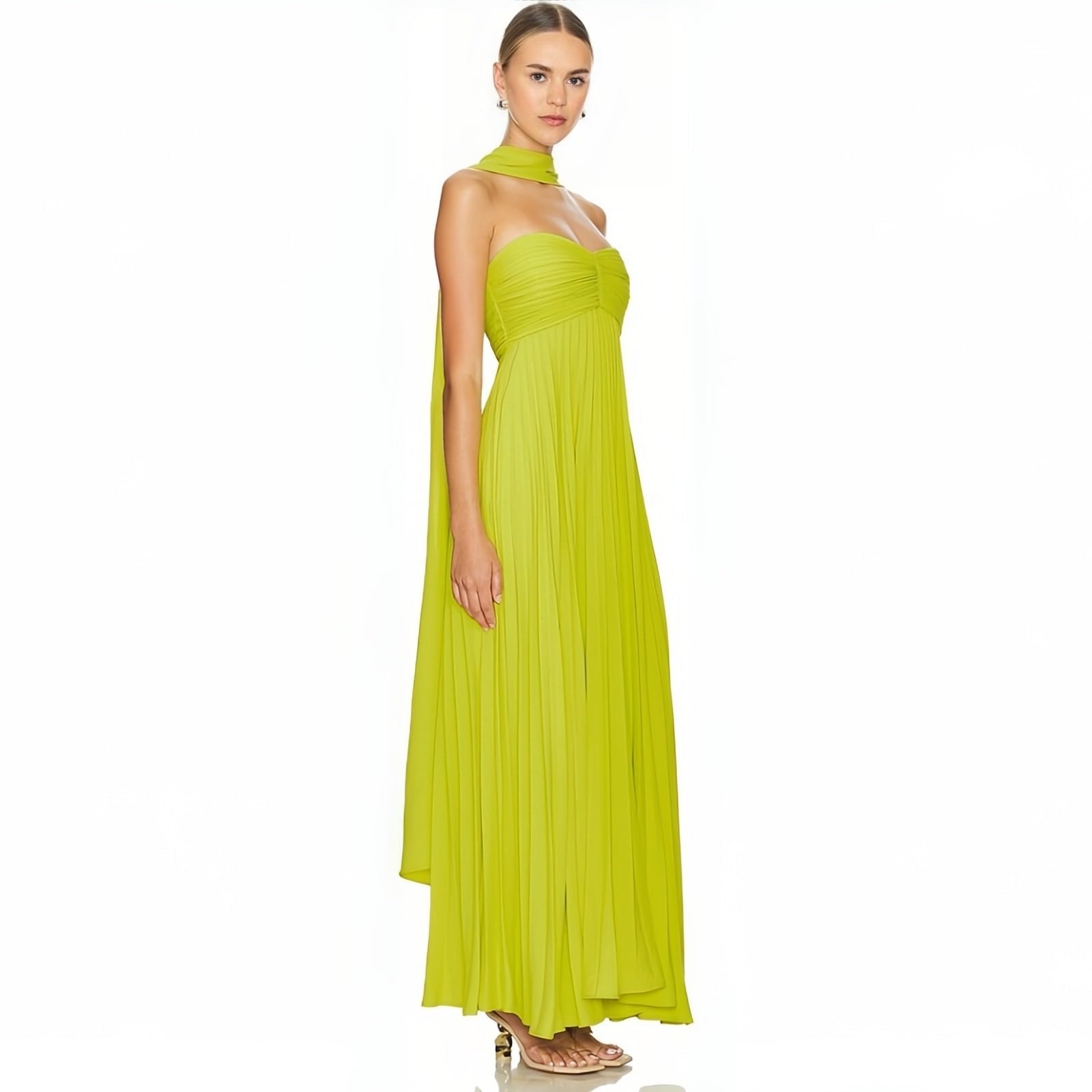 Sophia Strapless Pleated Dress