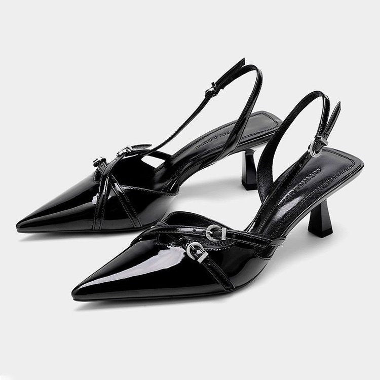 Sophia Patent Slingback Heels