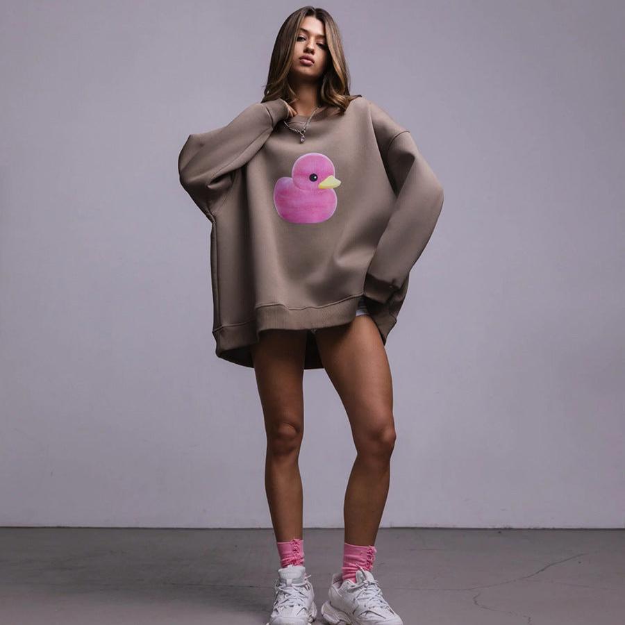 Lily Oversized Duck Print Sweatshirt