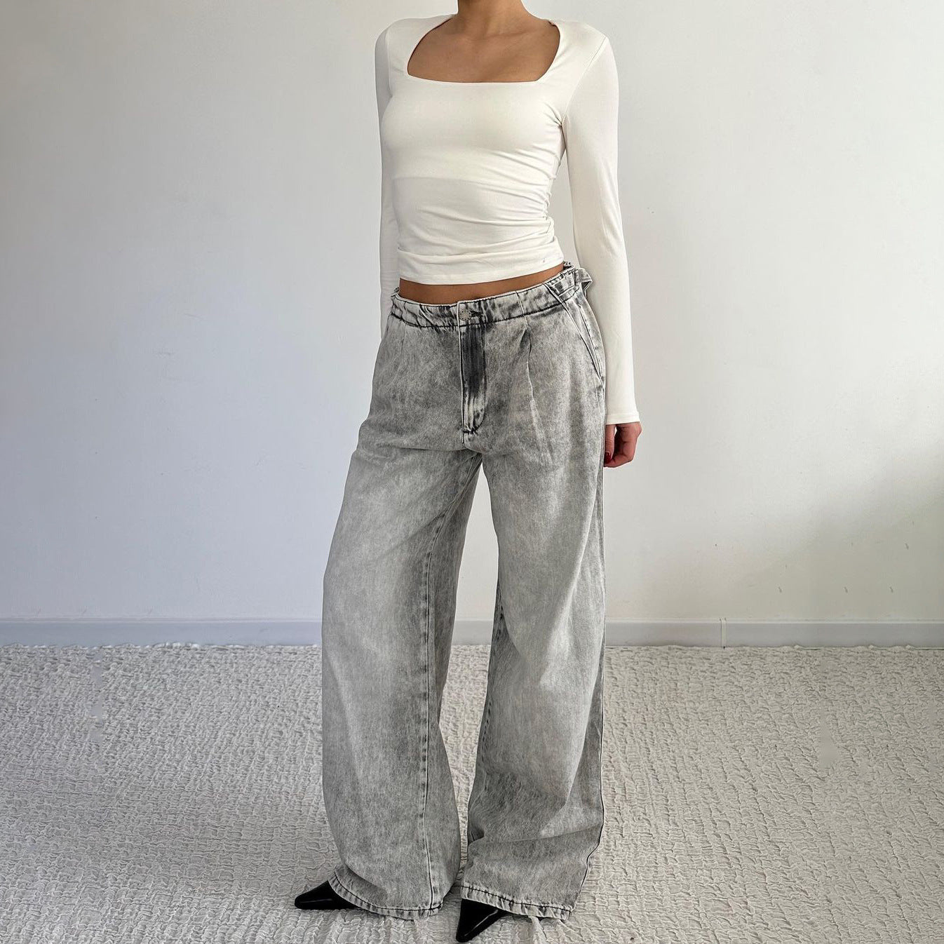 Ava Wide-Leg Vintage Wash Jeans