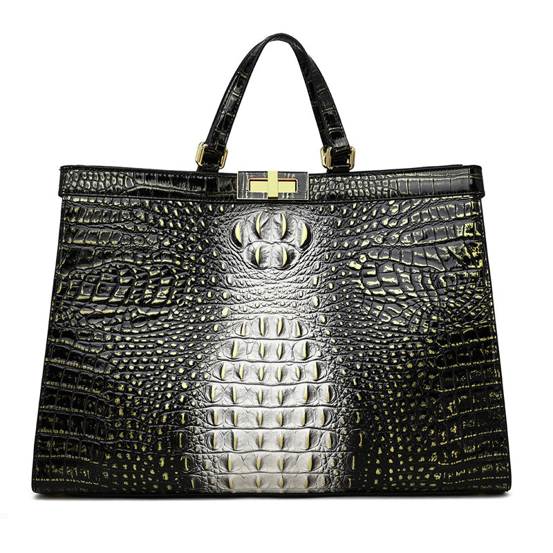 Clara Croc Embossed Tote Bag