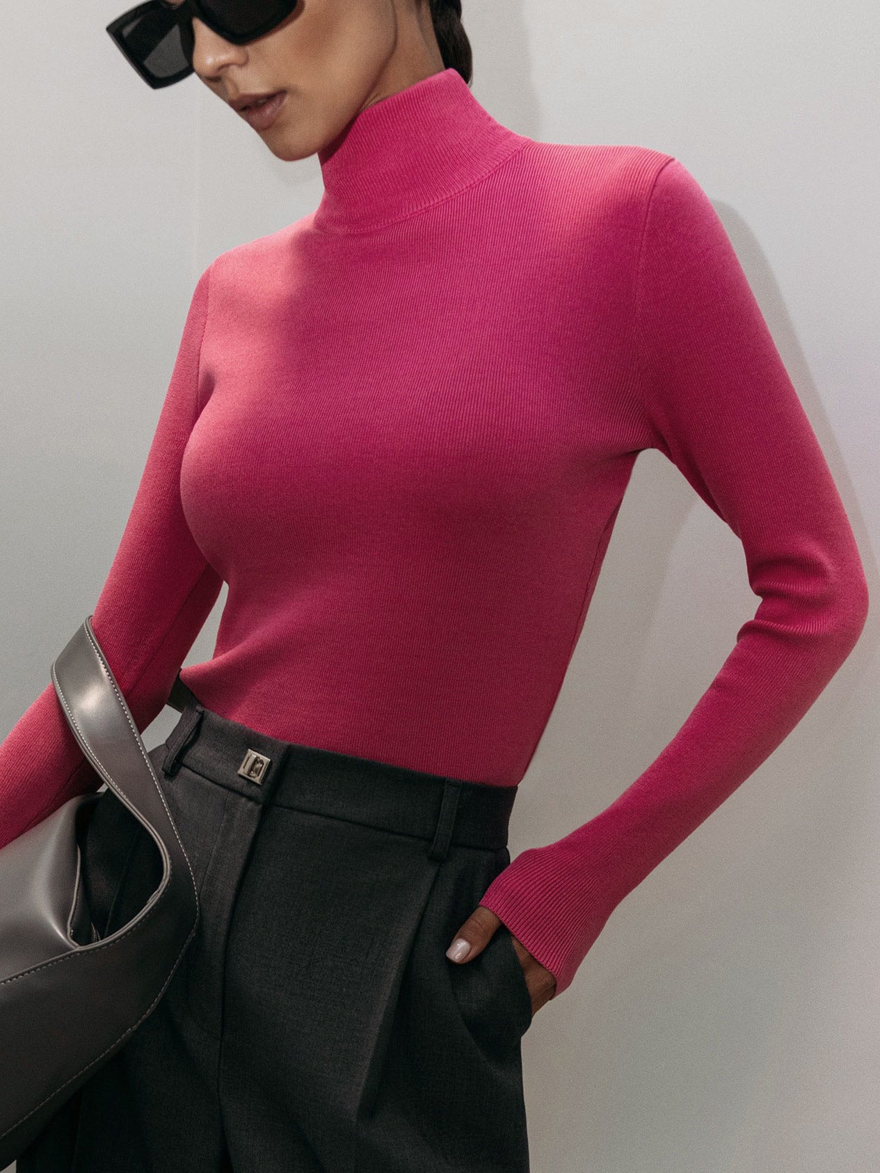 Luxe Ribbed Turtleneck Sweater