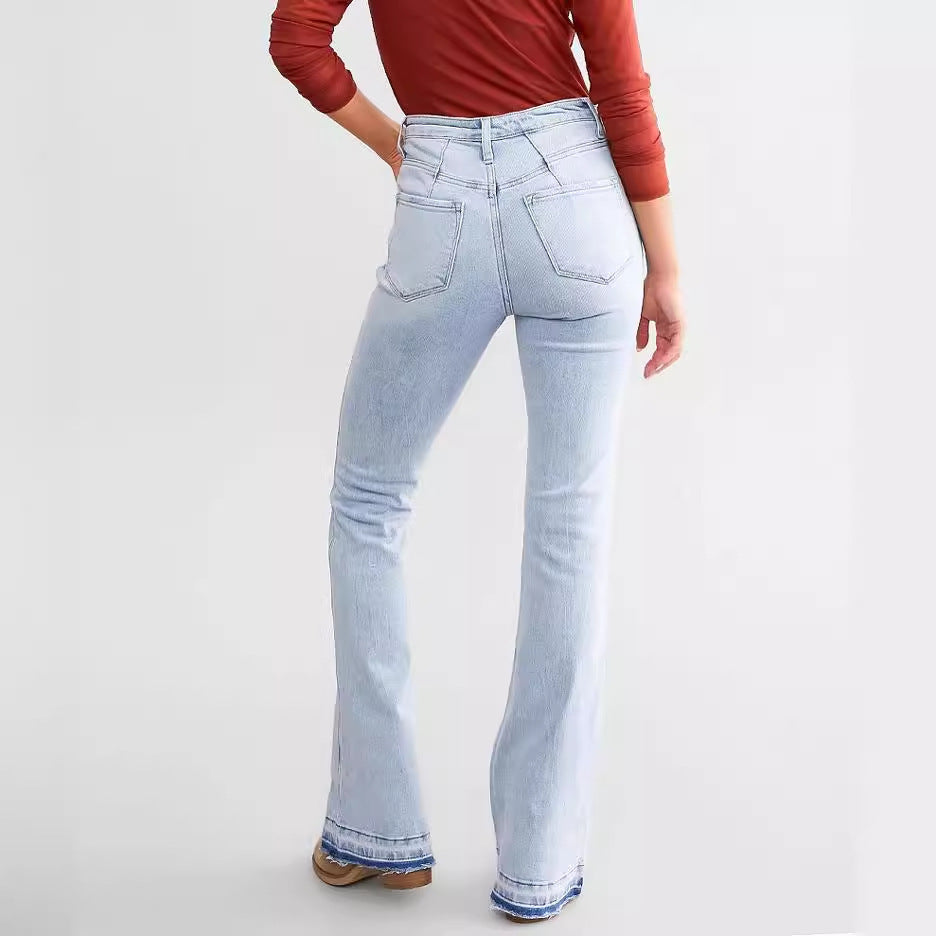 Avery Light-Wash Flare Jeans