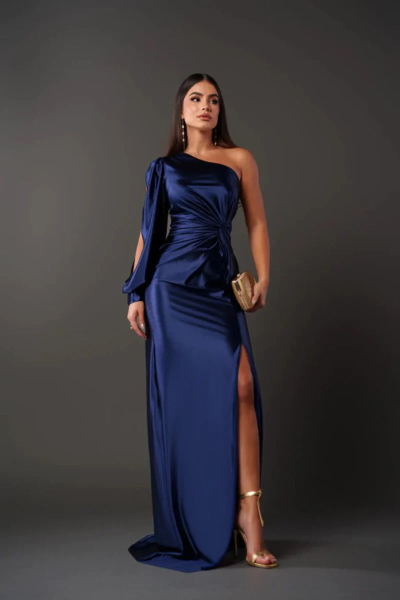 Amara One-Shoulder Evening Gown